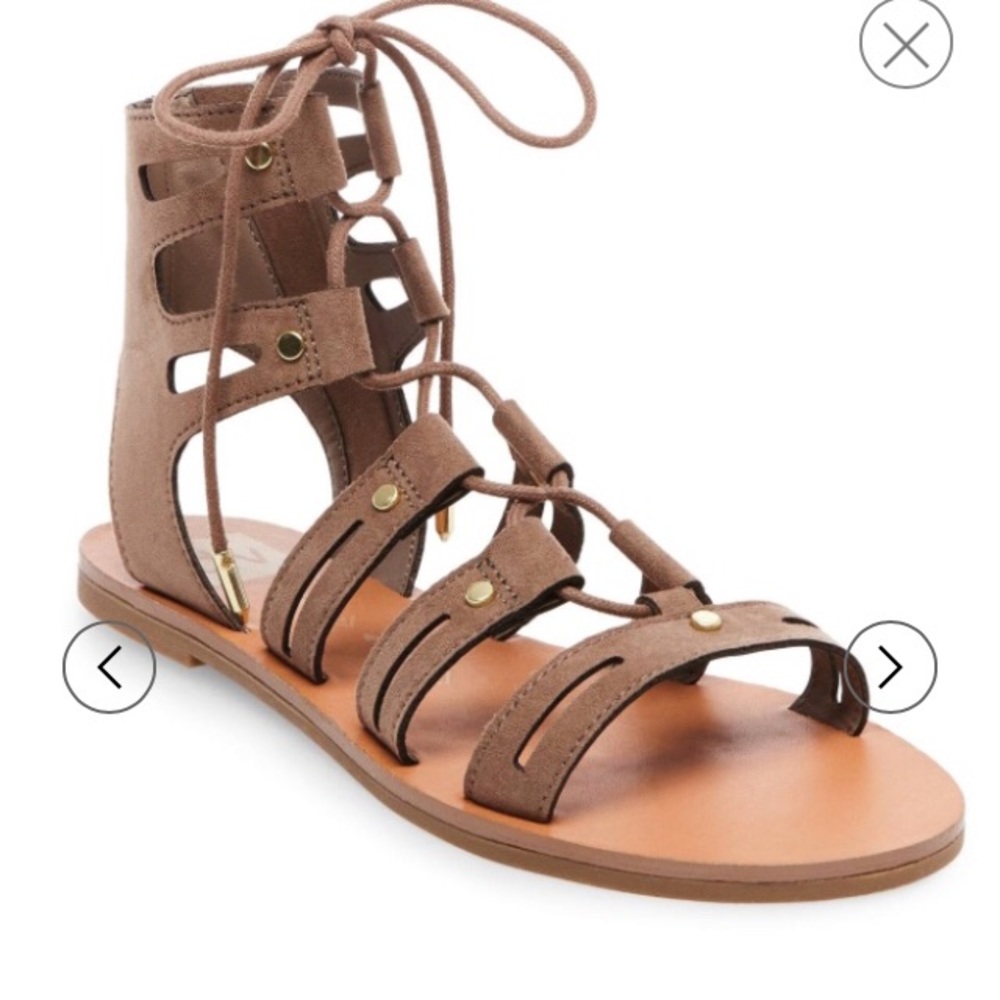 Taupe gladiator sandals